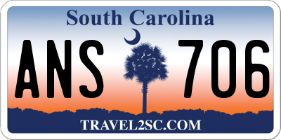 SC license plate ANS706