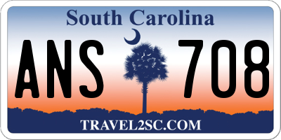 SC license plate ANS708