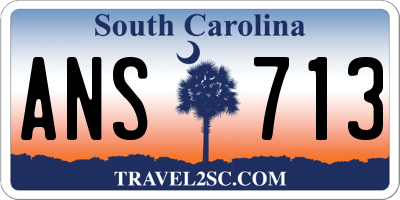 SC license plate ANS713