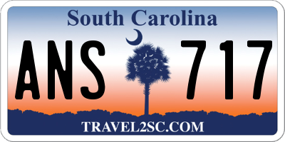 SC license plate ANS717