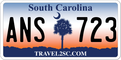 SC license plate ANS723