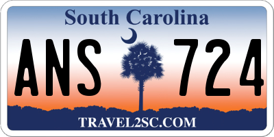 SC license plate ANS724