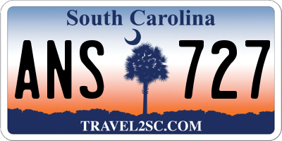 SC license plate ANS727
