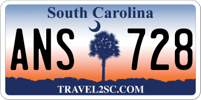 SC license plate ANS728