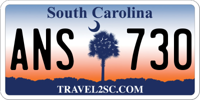 SC license plate ANS730