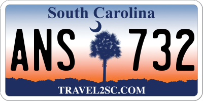 SC license plate ANS732