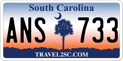 SC license plate ANS733
