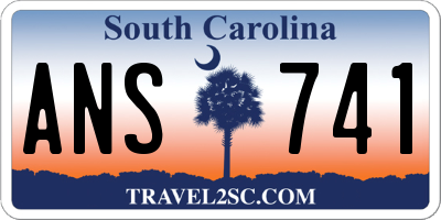 SC license plate ANS741