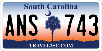 SC license plate ANS743