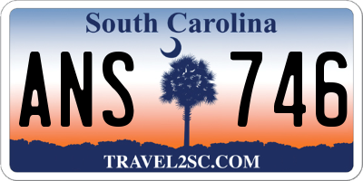 SC license plate ANS746