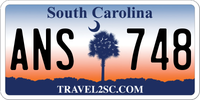 SC license plate ANS748