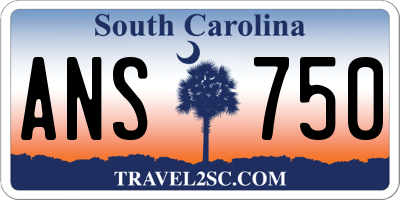 SC license plate ANS750