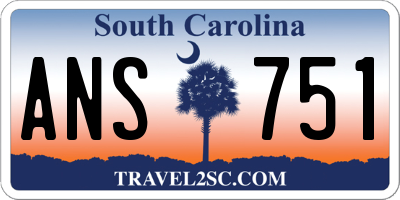 SC license plate ANS751