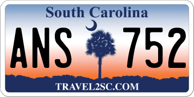 SC license plate ANS752