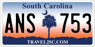 SC license plate ANS753