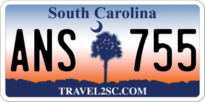 SC license plate ANS755