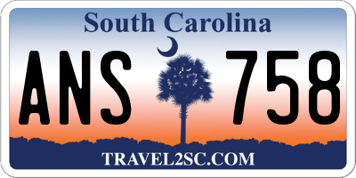 SC license plate ANS758