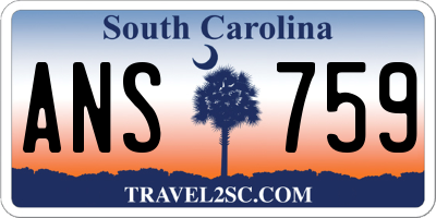 SC license plate ANS759