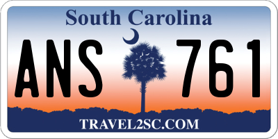 SC license plate ANS761