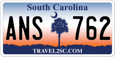 SC license plate ANS762