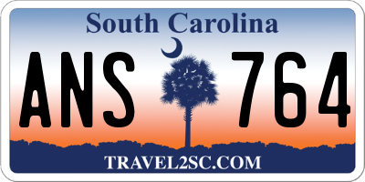 SC license plate ANS764