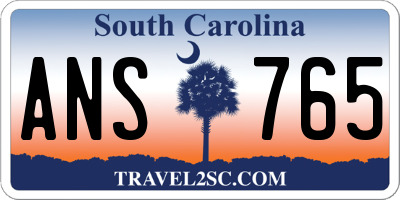 SC license plate ANS765