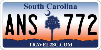 SC license plate ANS772