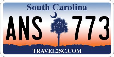 SC license plate ANS773