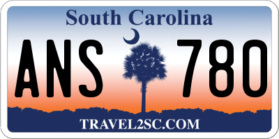 SC license plate ANS780