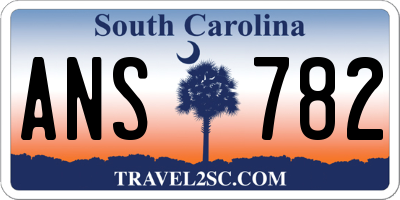 SC license plate ANS782