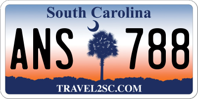 SC license plate ANS788