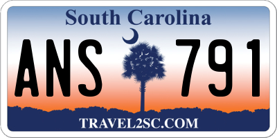 SC license plate ANS791