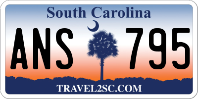 SC license plate ANS795
