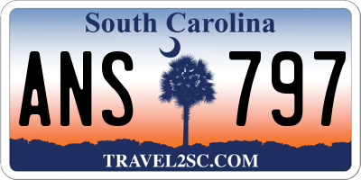 SC license plate ANS797