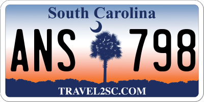 SC license plate ANS798