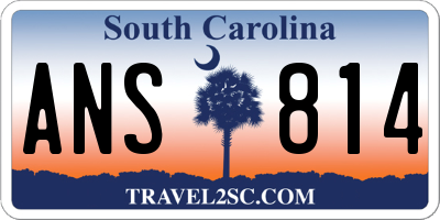 SC license plate ANS814