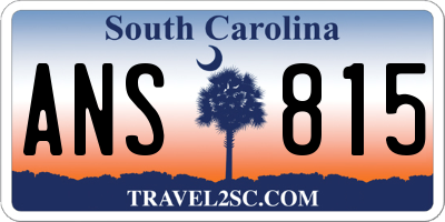 SC license plate ANS815