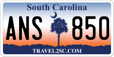 SC license plate ANS850