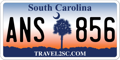 SC license plate ANS856