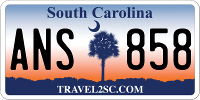 SC license plate ANS858