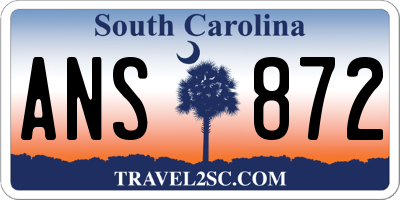SC license plate ANS872
