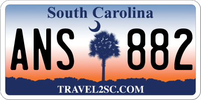 SC license plate ANS882
