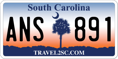 SC license plate ANS891
