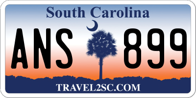 SC license plate ANS899