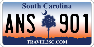 SC license plate ANS901