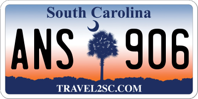 SC license plate ANS906
