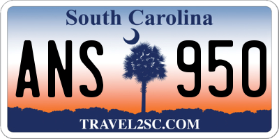 SC license plate ANS950