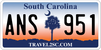 SC license plate ANS951