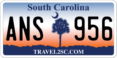 SC license plate ANS956