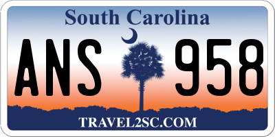 SC license plate ANS958